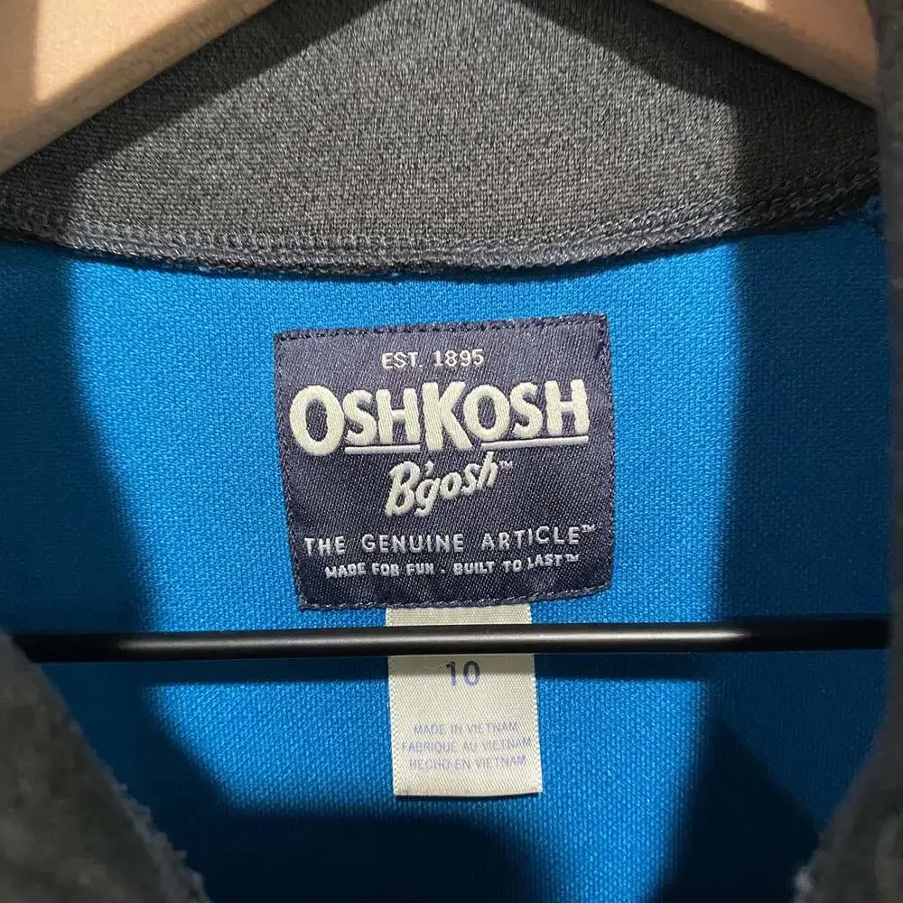 OshKosh Blue & Gray Athletic Quarter Zip Pull Over Sweatshirt Size 10